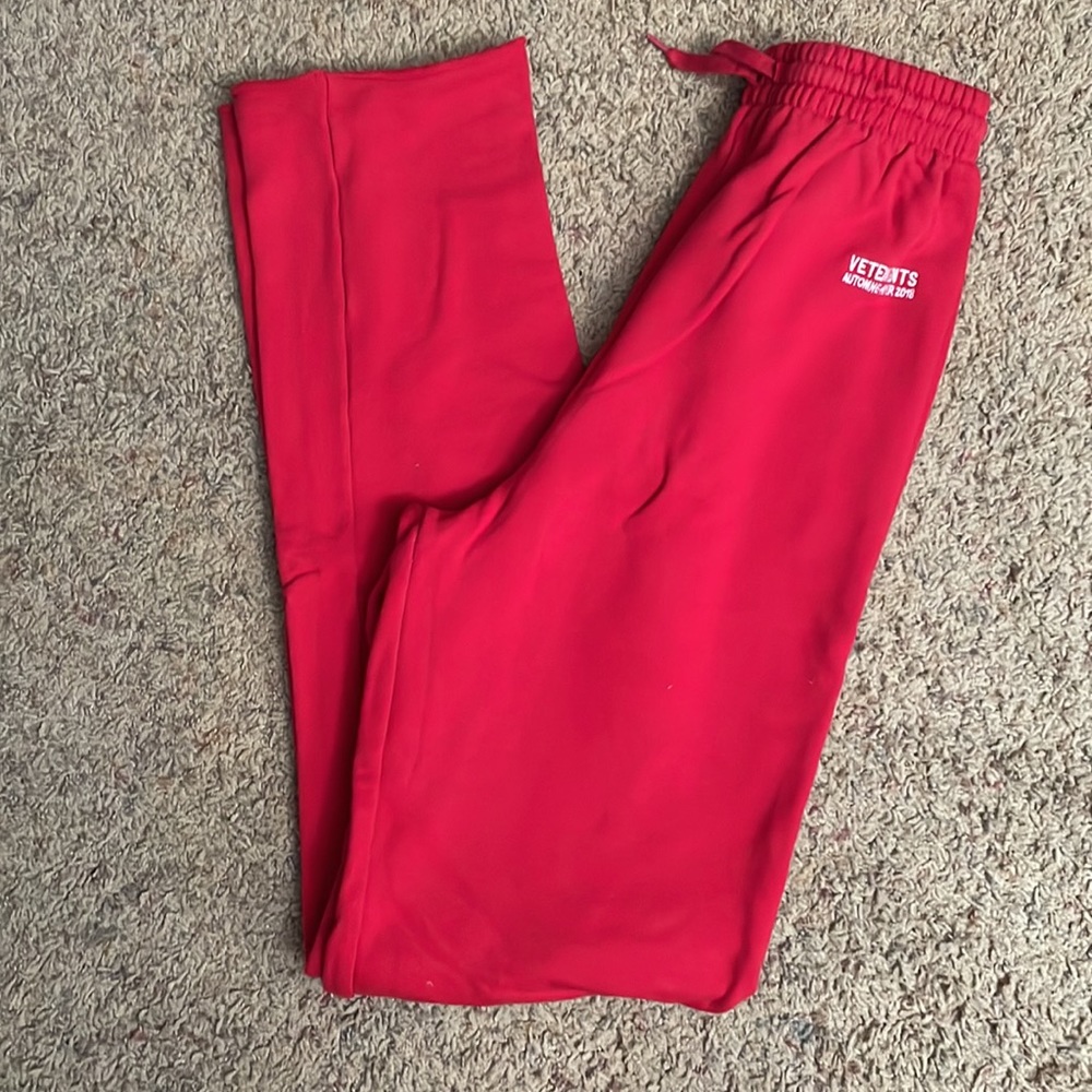 Vetements Red Women’s Sweatpants Medium